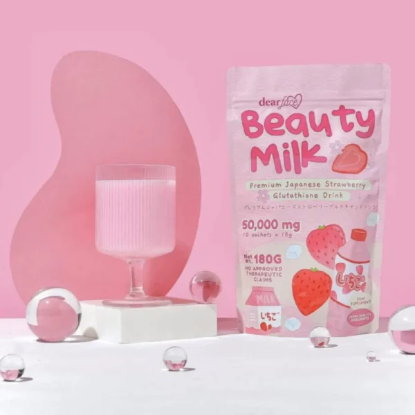 Beauty Milk - Premium Japanese Strawberry Glutathione Drink - Image 3