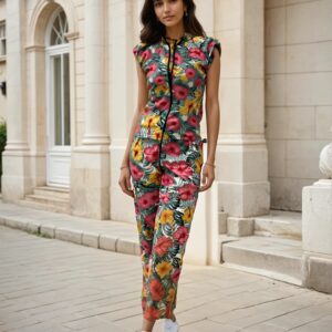 LENA VIBRANT FLORAL LONG PAJAMAS